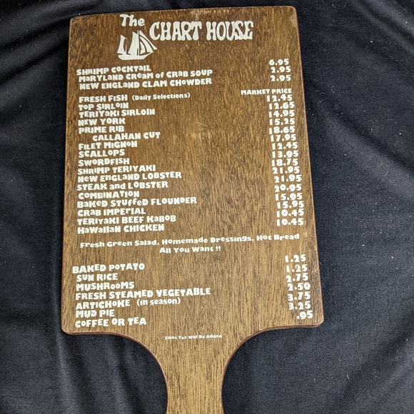 Accents The Chart House Cutting Board Menu Decor Poshmark